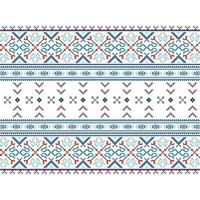 Set of Ethnic ornament pattern in blue colors vector