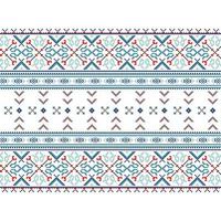 Set of Ethnic ornament pattern in blue colors vector