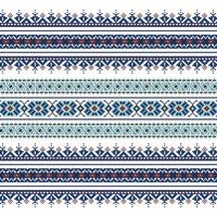 Set of Ethnic ornament pattern in blue colors vector