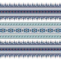 Set of Ethnic ornament pattern in blue colors vector