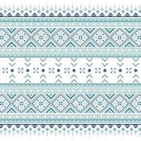 Set of Ethnic ornament pattern in blue colors vector