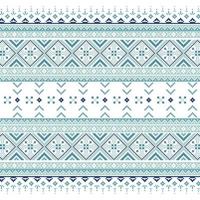 conjunto de patrón de ornamento étnico en colores azules vector