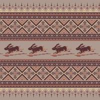 Set of Ethnic holiday ornament pattern in brown colors vector