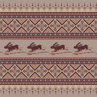 Set of Ethnic holiday ornament pattern in brown colors vector