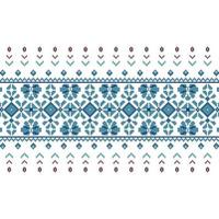 Set of Ethnic ornament pattern in blue colors vector