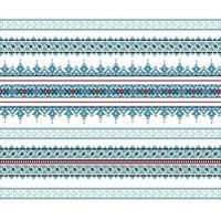 Set of Ethnic ornament pattern in blue colors vector