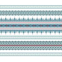 Set of Ethnic ornament pattern in blue colors vector