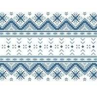 Set of Ethnic ornament pattern in blue colors vector