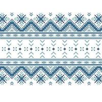 Set of Ethnic ornament pattern in blue colors vector