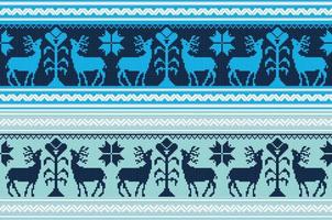 Set of vintage ethnic holiday ornament pattern in different colors vector