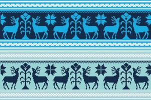 Set of vintage ethnic holiday ornament pattern in different colors vector