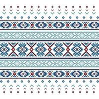 Set of Ethnic ornament pattern in blue colors vector