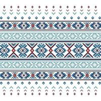 Set of Ethnic ornament pattern in blue colors vector