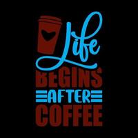 Coffee T-Shirt Design vector