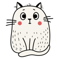 grappig stickers met schattig kat png