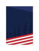 American National Holiday poster or cover design template. Suitable to be placed on content with that theme vector