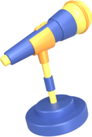 3d render microphone png