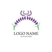 Fresh Lavender flower logo vector