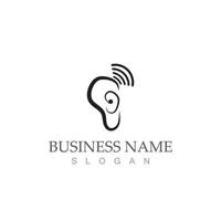 Hearing Logo Template vector