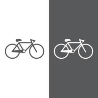 icono de vector de bicicleta aislado en blanco