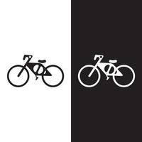 icono de vector de bicicleta aislado en blanco