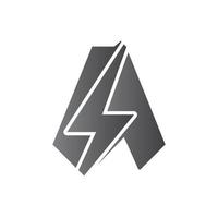 A letter lightning logo vector