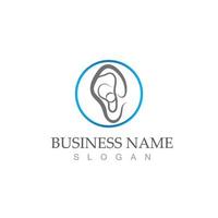 Hearing Logo Template vector