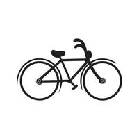 icono de vector de bicicleta aislado en blanco