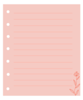 feuille de reliure rose png