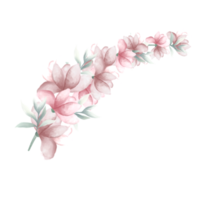 roze aquarel bloemen png