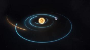 stilisierter holografischer Asteroideneinschlag auf der Erde video
