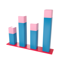 Geschäftsdiagramm. 3D-Rendering. png