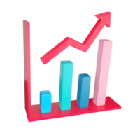 Geschäftsdiagramm. 3D-Rendering. png