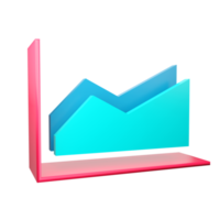 gráfico de negocios. representación 3d png