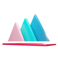 Geschäftsdiagramm. 3D-Rendering. png