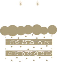 ilustración de elemento de decoración de pastel de cumpleaños png