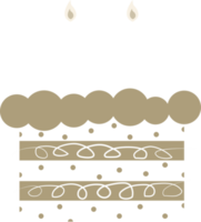 ilustración de elemento de decoración de pastel de cumpleaños png