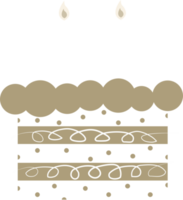 illustration d'élément de décoration de gâteau d'anniversaire png