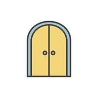 Door icon vector illustration logo template for many purpose. Isolated on white background.