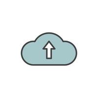 upload icon vector illustration logo template for many purpose. Isolated on white background.