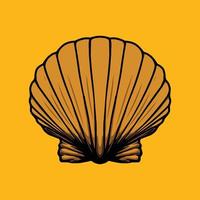 illustration of a seashell vector