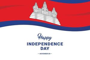 dia de la independencia de camboya vector