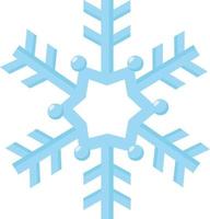 Snowflake, illustration, vector on white background.