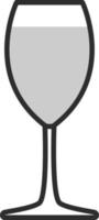 White wine glass, illustration, on a white background. vector