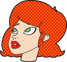 Vector woman character in cartoon style