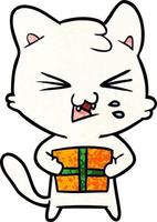 Vector cat character in cartoon style