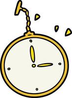 cartoon pocket watch vector