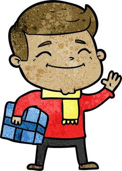 Vector man character in cartoon style