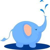 Elephant, illustration, vector on white background.