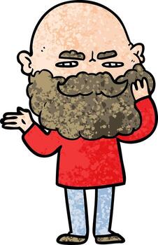 Vector man character in cartoon style